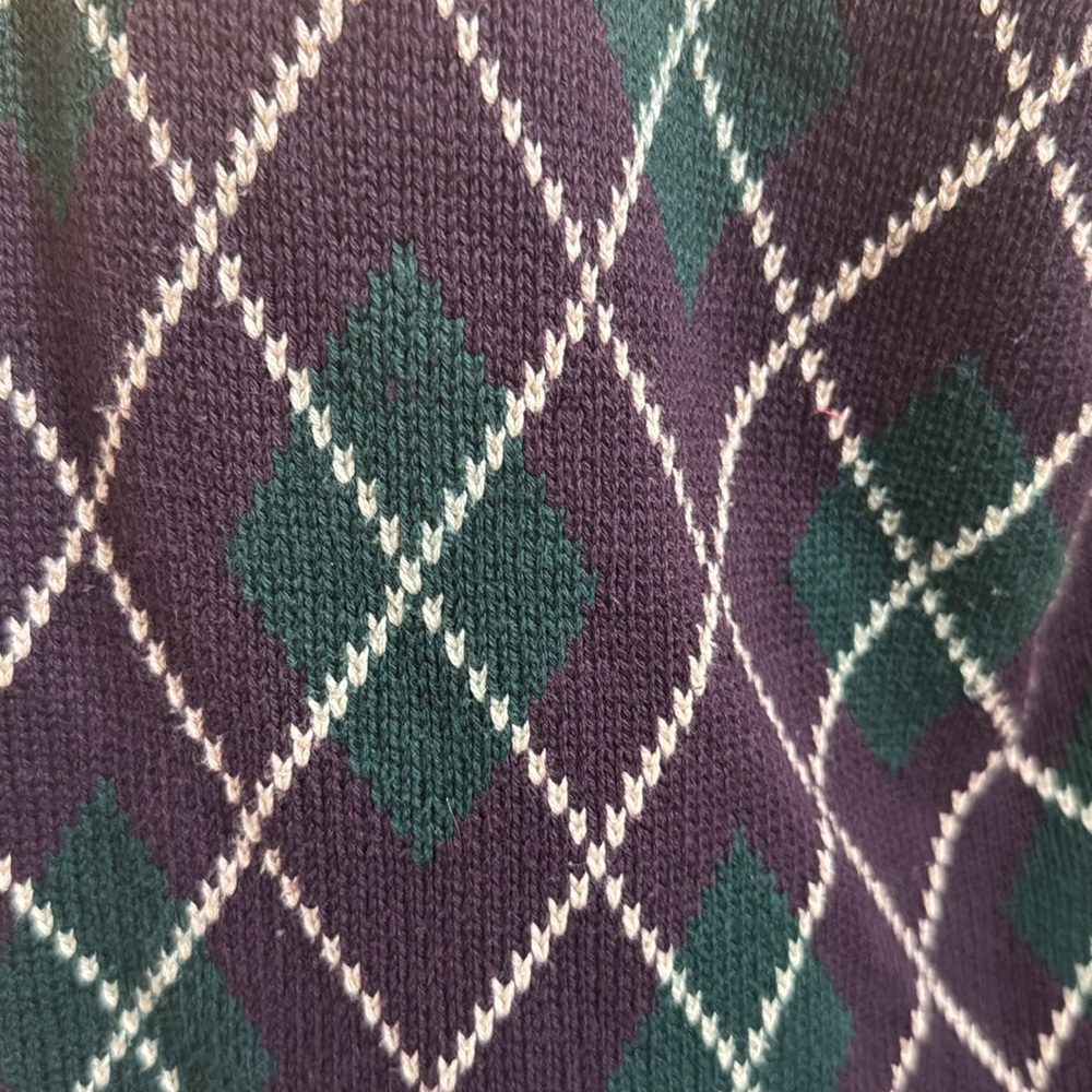 Vintage argyle cozy knit mini sweater dress 🍁 - Picture 4 of 4